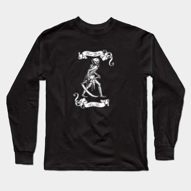 New Year, New Me (White) Long Sleeve T-Shirt by zombiepickles